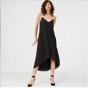 Club Monaco Black Kittrick Silk Slip Dress size 2